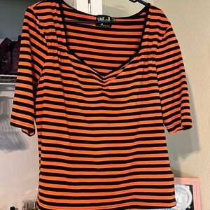 Hell Bunny Striped Warlock Top